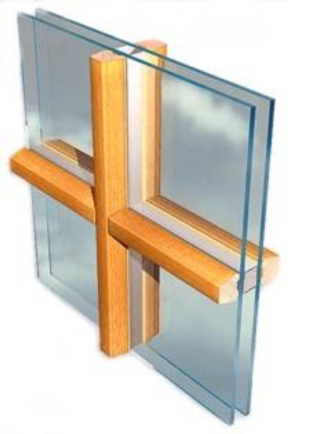 Wiener Sprosse mit Abstandshalter im Glas